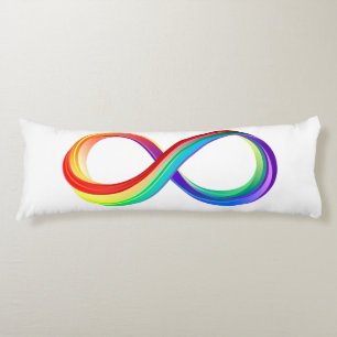 Cojín Símbolo infinito arcoiris en capas