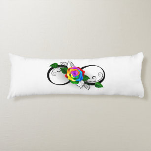 Cojín Símbolo infinito con Rosa arcoiris