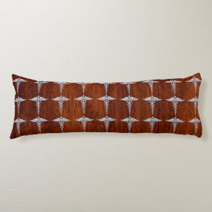 Cojín Símbolo médico del Caduceo plateado Decoración 