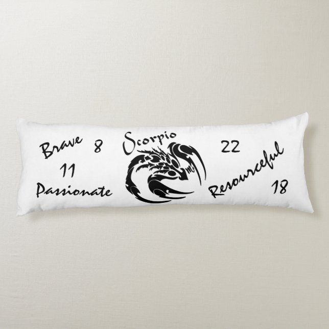 Cojín Símbolo y Rótulo de escorpio zodiaco (Reverso)