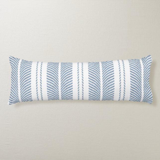Cojín Soft Blue Herringbone Fern Striped Pattern (Anverso)