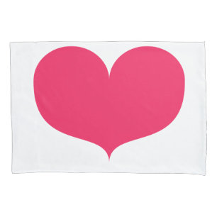 Cojín Sola funda de almohada del corazón rosado grande