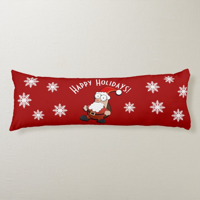 Cojín Sorprendido Personalizado de Santa (Anverso)
