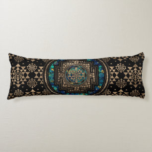 Cojín Sri Yantra/mármol y oro de Sri Chakra