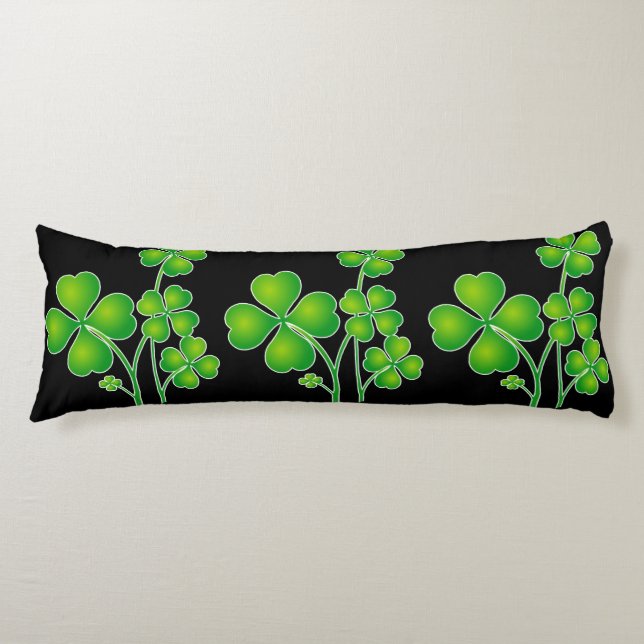 Cojín St. Patrick's Day Clover / Shamrock + tus ideas (Anverso)