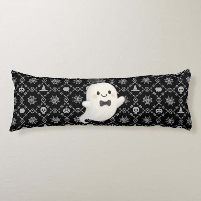 Cojín Suave personalizado fantasma Halloween (Anverso)