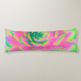 Cojín Suculento rosette de sedum verde limón y rosa