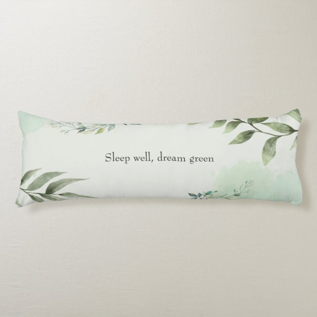 Cojín Sueño de plantas verdes (Anverso)