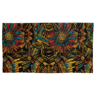 Cojín Sueño suave cian azteca, funda de almohada del rey