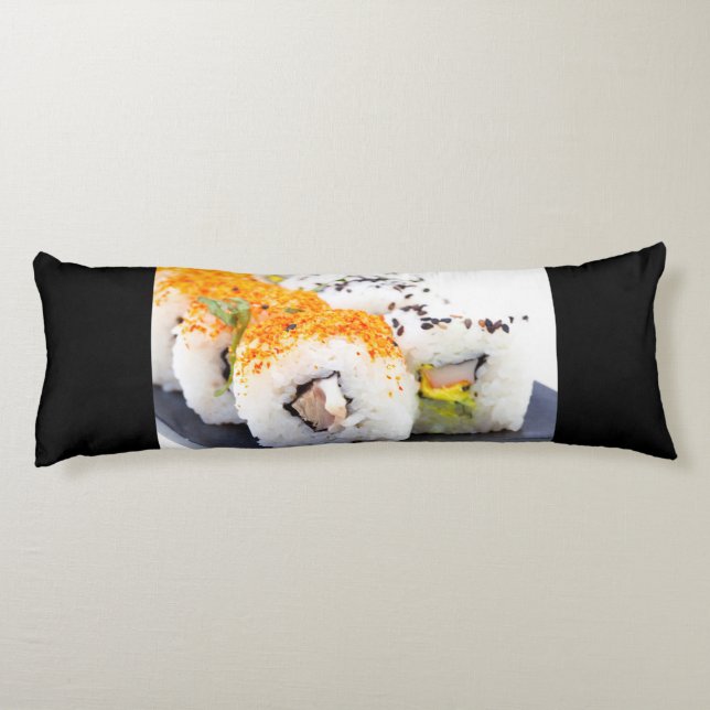 Cojín Sushi en un plato (Reverso)