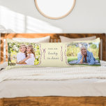 Cojín Tan afortunado de tener tu abrigo de rizo 2 foto<br><div class="desc">almohada personalizada para el cuerpo de la foto para alguien especial. El diseño presenta corchetes ondulados para encuadrar las fotos (definiendo quién es NOSOTROS y quién ES USTED). Leídos en letra informal y tipografía de tipografía delgada, el texto dice: Somos tan afortunados de tenerte. La plantilla de la foto se...</div>