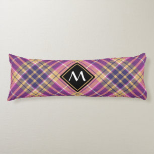 Cojín Tartán rosa, dorado y azul