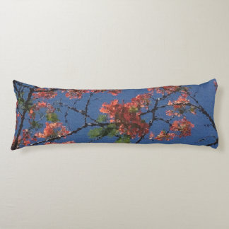 Cojín Tela floral, azul