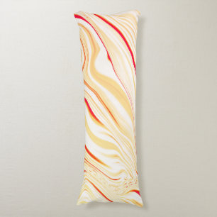 Cojín Tela ondulada con tonos beige claro, curva rosa ro