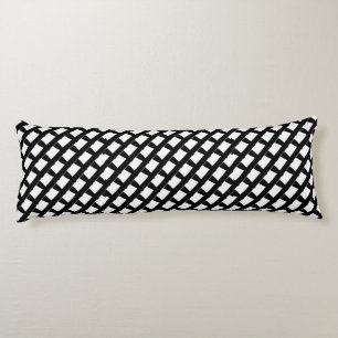 Cojín tendencia de moda en blanco y blanco y negro