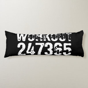 Cojín Texto grabado y desgastado Workout 247365 white
