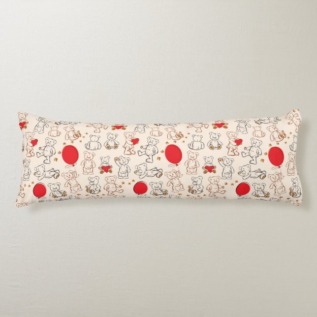 Cojín Textura con los osos de peluche (Anverso)