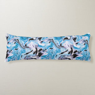 Cojín Textura de mármol azul