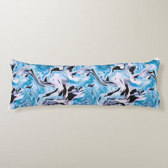 Cojín Textura de mármol azul (Anverso)