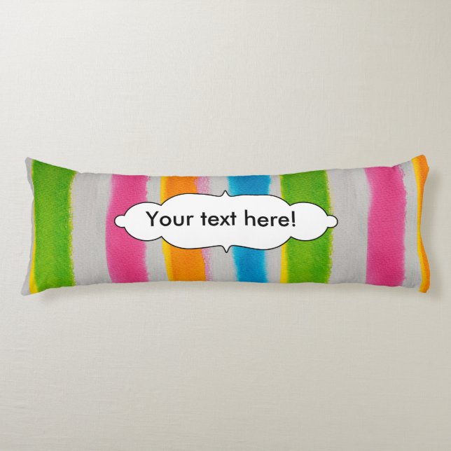 Cojín Textura de rayas de acuarela (Anverso)