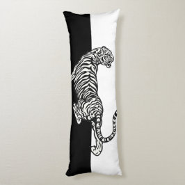 Cojín Tigre en blanco y negro 