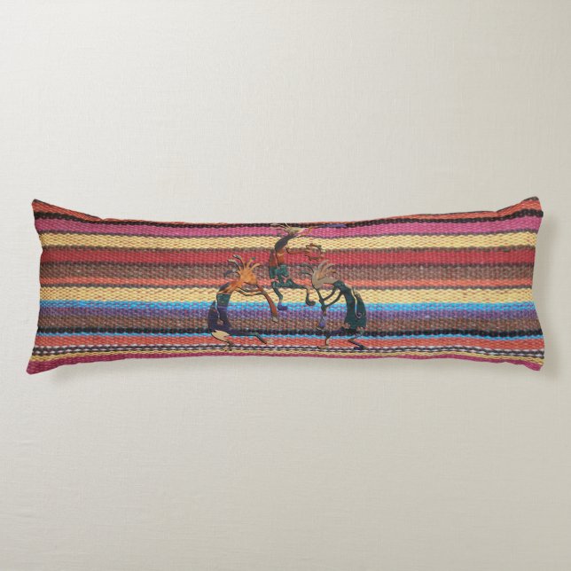 Cojín Tiras de tela I + KOKOPELLI (Anverso)