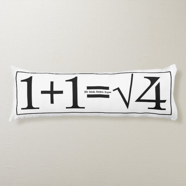 Cojín Todos los genios de matemáticas saben (Anverso)