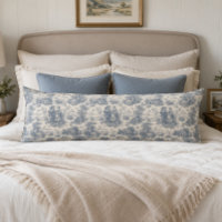 Toile campestre francés romántico en azul polvorie