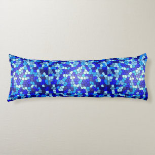 Cojín Tonos de vidrio azul manchado por Shirley Taylor