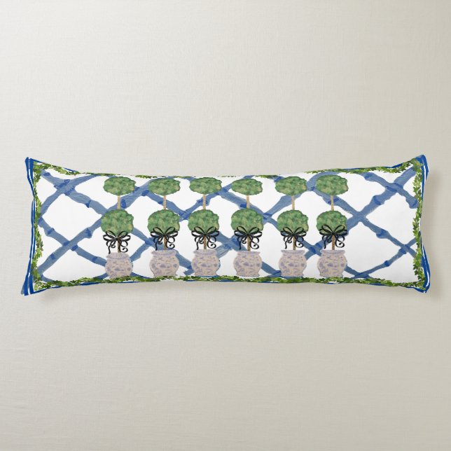 Cojín Topiary Chinoiserie Ginger Jar Jars Lumbar (Anverso)