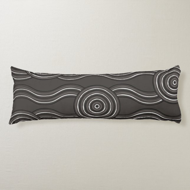 Cojín Tormenta artística aborigen (Anverso)