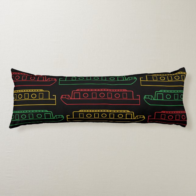 Cojín Traffic Light Barges Canal Boats (Anverso)