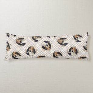 Cojín Treeing Walker Coonhound Pintando arte original de