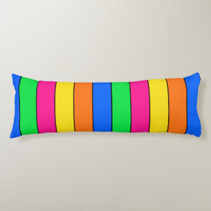 COJÍN TRENDY BRIGHT NEON FLUORSCENT COLORS PINK STRIPTS