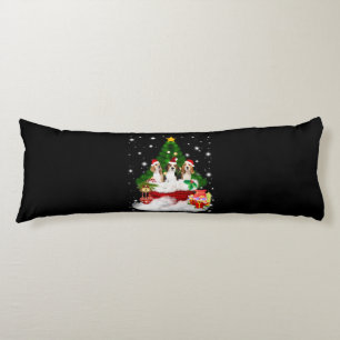 Cojín Tres Beagles Santa Claus con árbol de Navidad