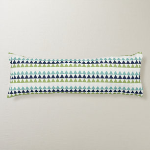 Cojín Triángulos de Neptune, Seashell, Green y Navy