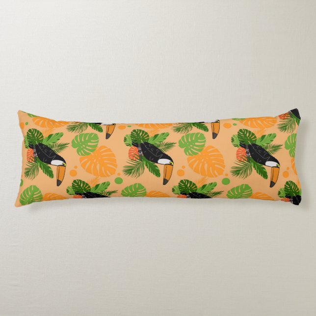 Cojín Trópico Toucan Bird Seamless Pattern (Anverso)