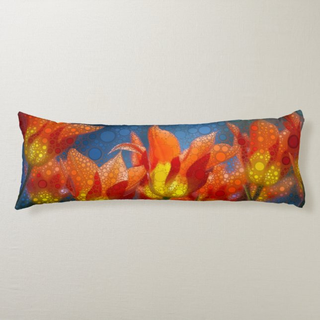 Cojín Tulipanes naranja Y Amarillo (Anverso)