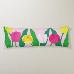 Cojín Tulipanes Rosa Amarillo Purpura Verde Modernizar P