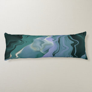 Cojín Turbulencia azul Pour Acrílico Resumen de arte