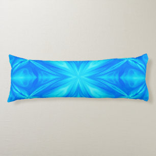 Cojín Turquesa Azul Neon Psicodélico Abstracto Nublado