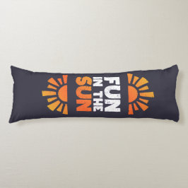 Cojín Un cartel que dice diversión al sol