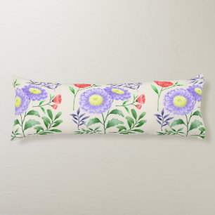 Cojín Un conjunto de flores pintadas en acuarela