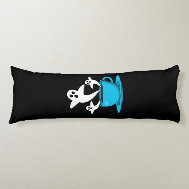 Cojín Una copa de café para fumar fantasma (Anverso)