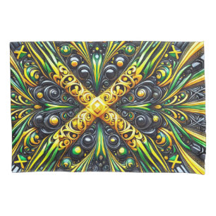 Cojín Una funda de almohada única con colores jamaiquino
