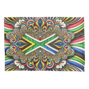 Cojín Una funda de almohada única con colores sudafrican