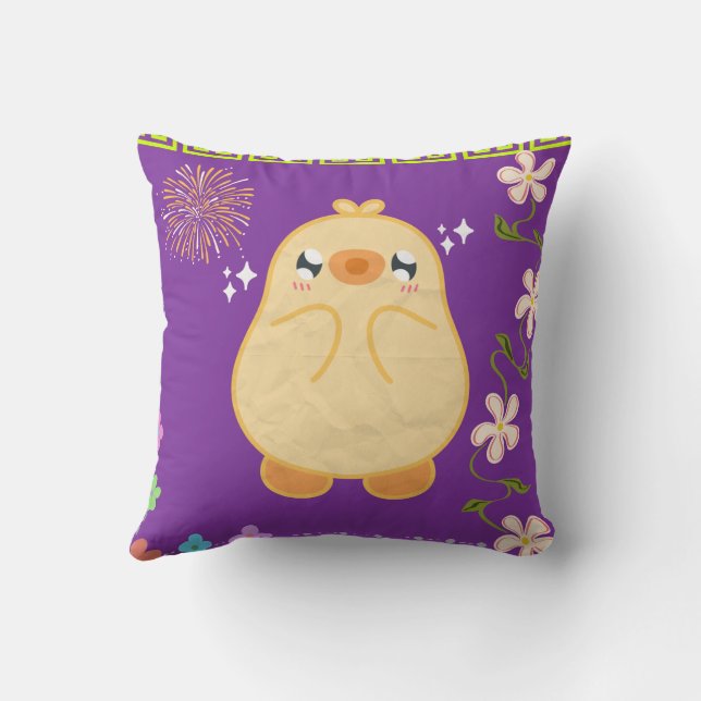 cojín único impreso, almohada de lanzamiento a med (Reverso)