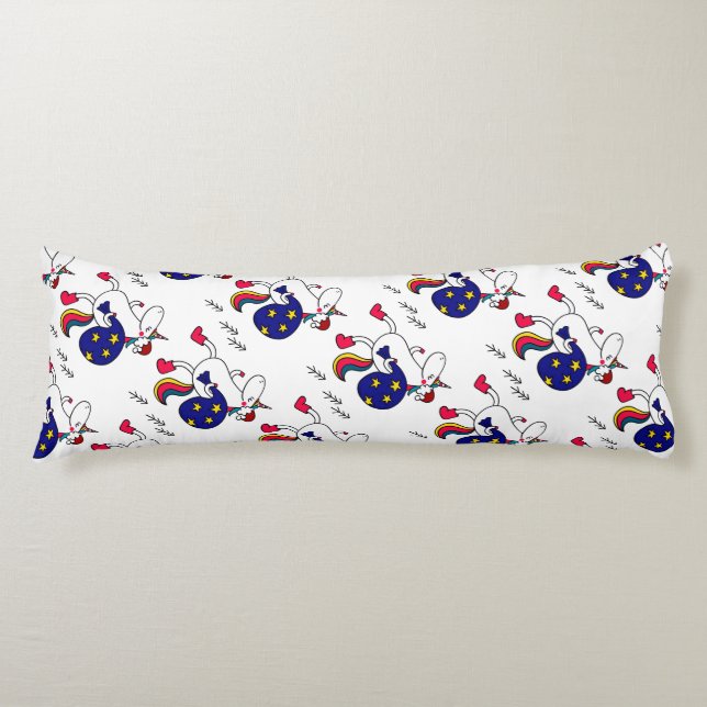 Cojín Unicornio y Navidades. (Anverso)