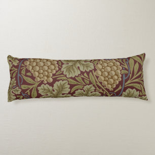 Cojín Uva de Vid de William Morris Rojo Verde Arte