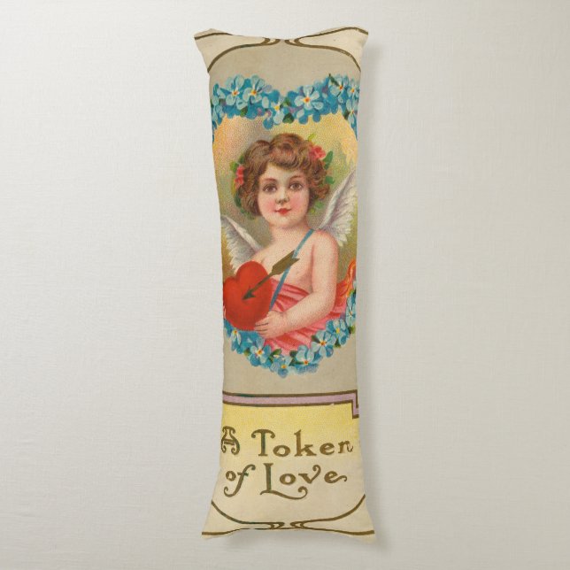 Cojín Valentín antiguo, Stecher Litho Company, ca. 1910 (Frente vertical)